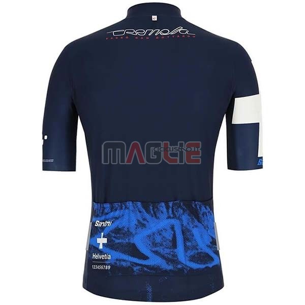 Maglia Tour de Suisse Manica Corta 2019 Spento Blu Bianco - Clicca l'immagine per chiudere